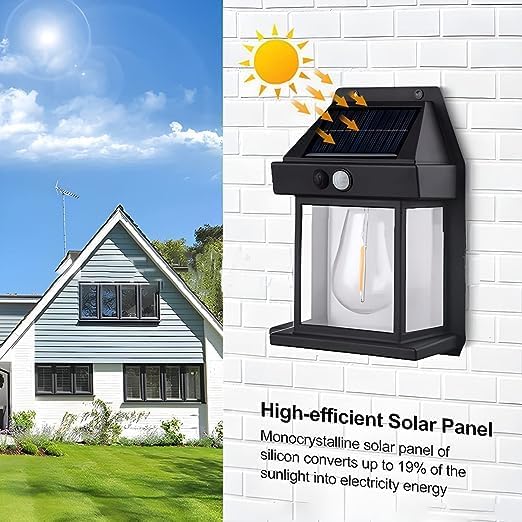 led Solar Outdoor Garden Wall Light with Sensor