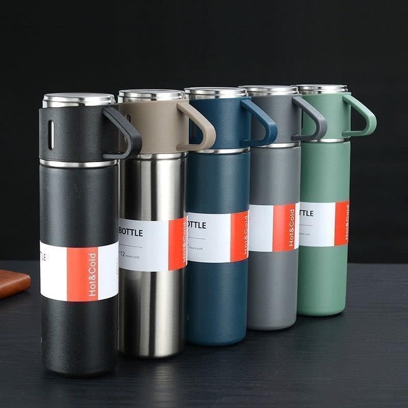 3 Steel Cups Combo for Hot and Cold Drink Flask Bottle 500ml