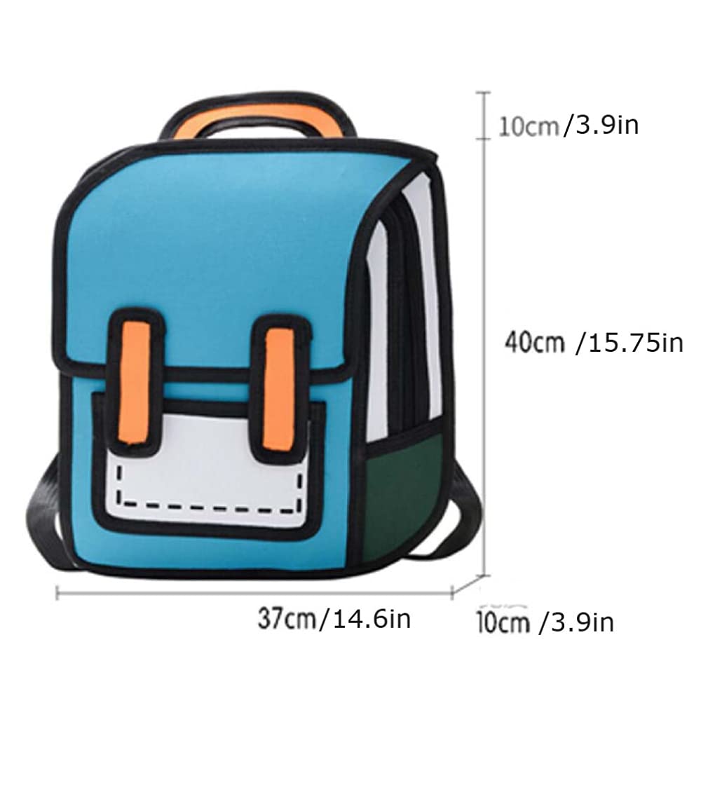  16Inch 2D Drawing Anime Comic Cartoon Backpack