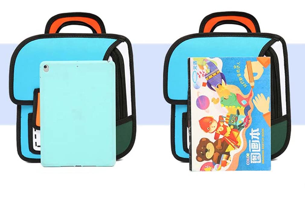 Comic Cartoon Backpack Daypack Large (Multicoloured)