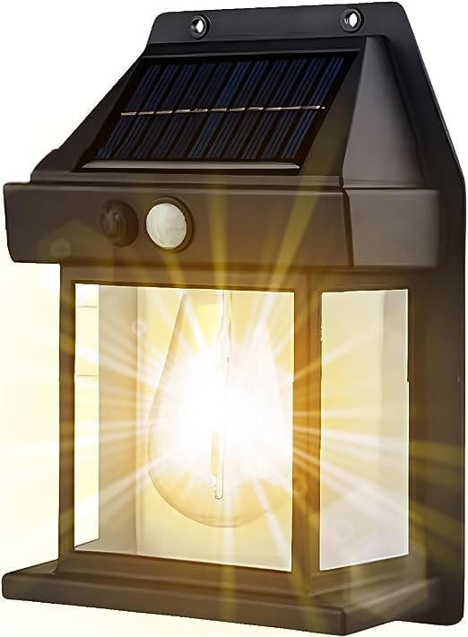 Tungsten Bulb led Solar Outdoor Garden Wall Light