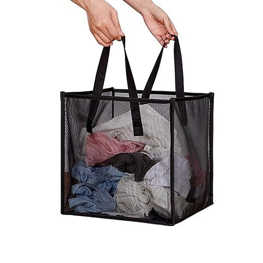 Mesh Collapsible Laundry Hampers Storage with Handle