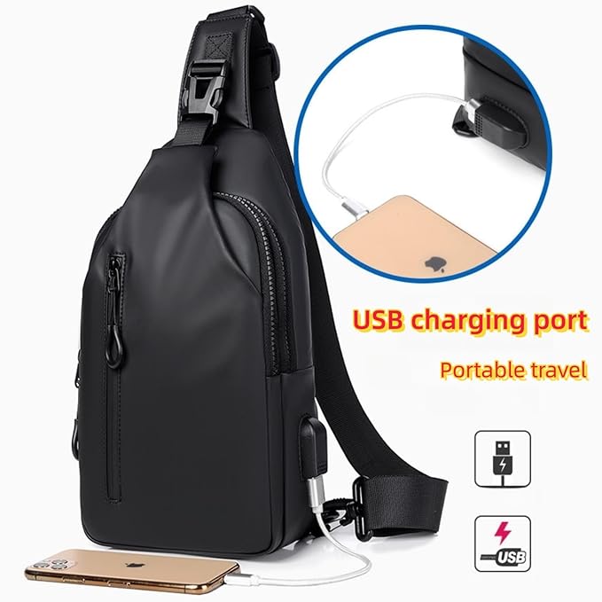 Usb Charging Port Shoulder Sling Bag