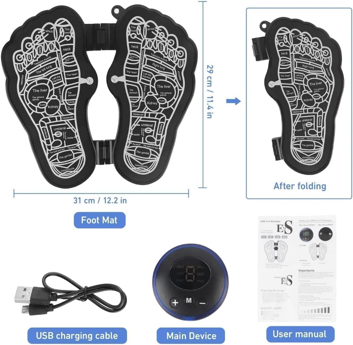 8 Mode/16 Vibration Automatic Wireless Folding Massager