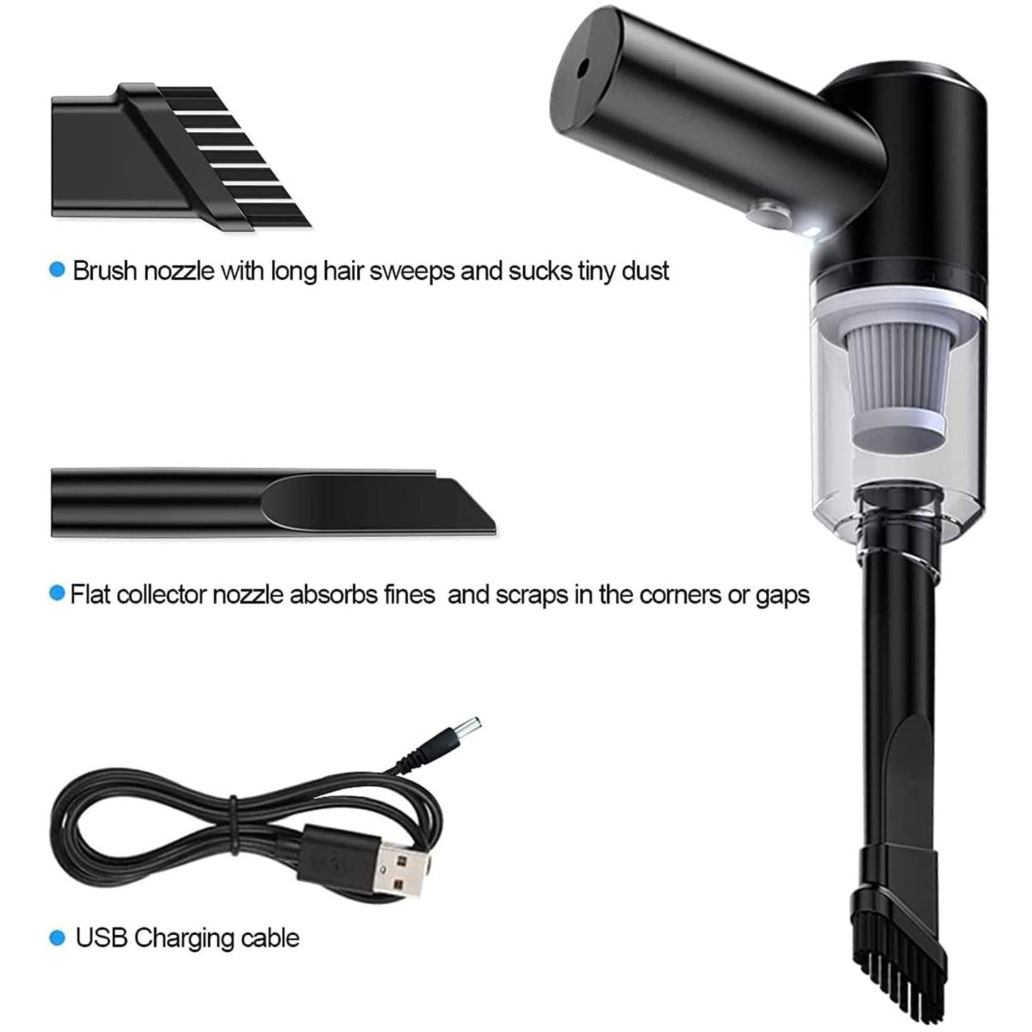 USB Rechargeable Wireless Handheld Car Vacuum Cleaner