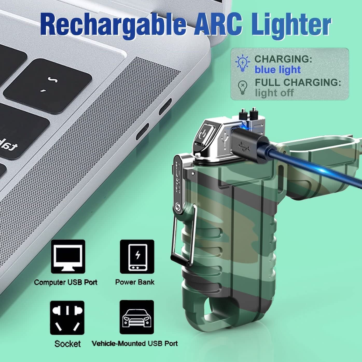 Rechargeable Electric Lighter with 360°