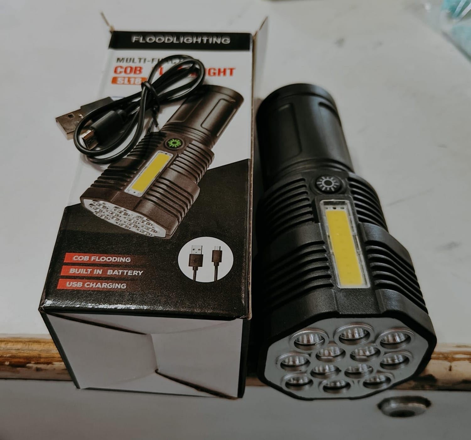 USB Rechargeable Strong Light Flashlight