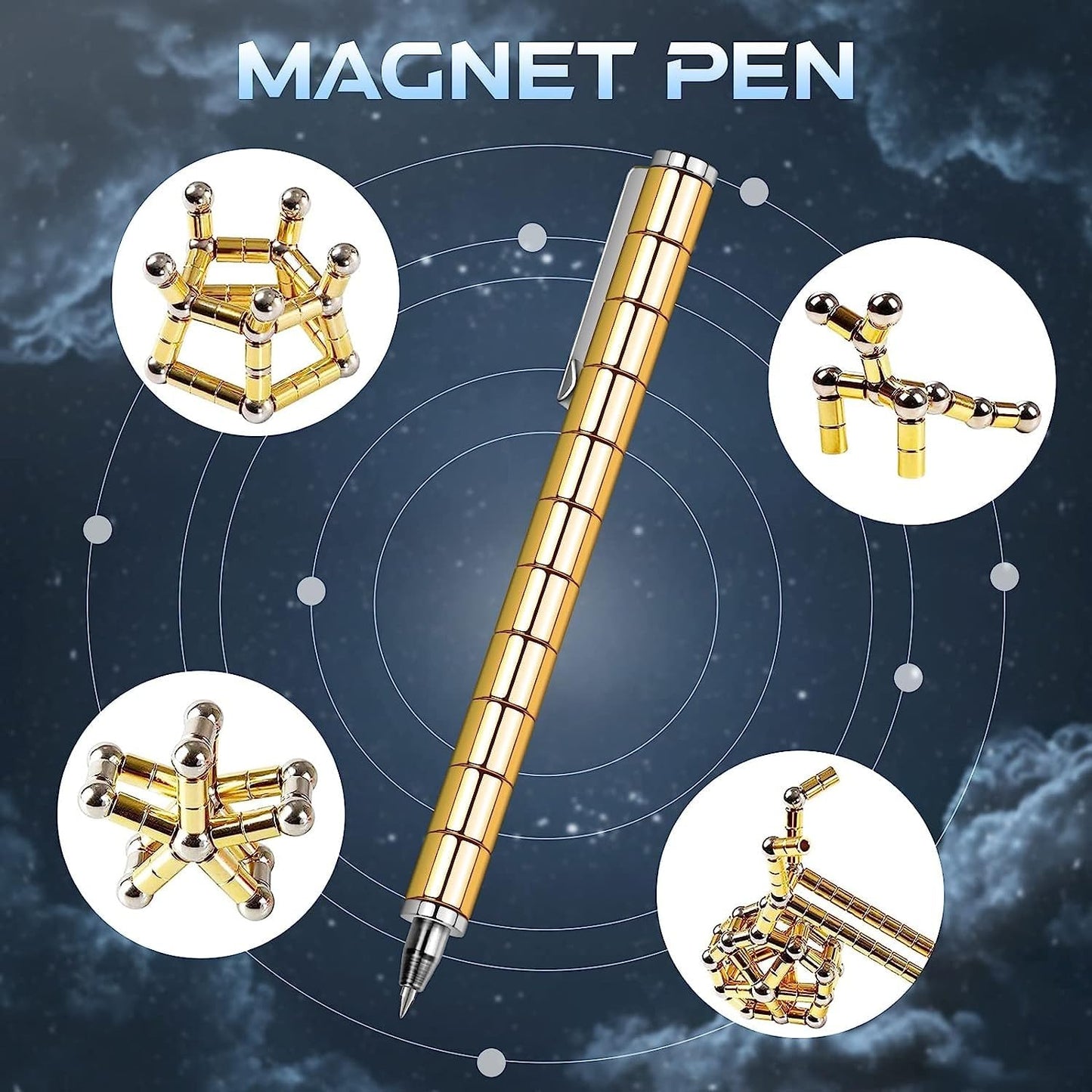 Magnetic Pen,Decompression Magnetic Metal Pen